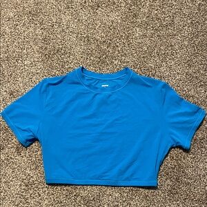SKIMS Blue Cropped T-Shirt